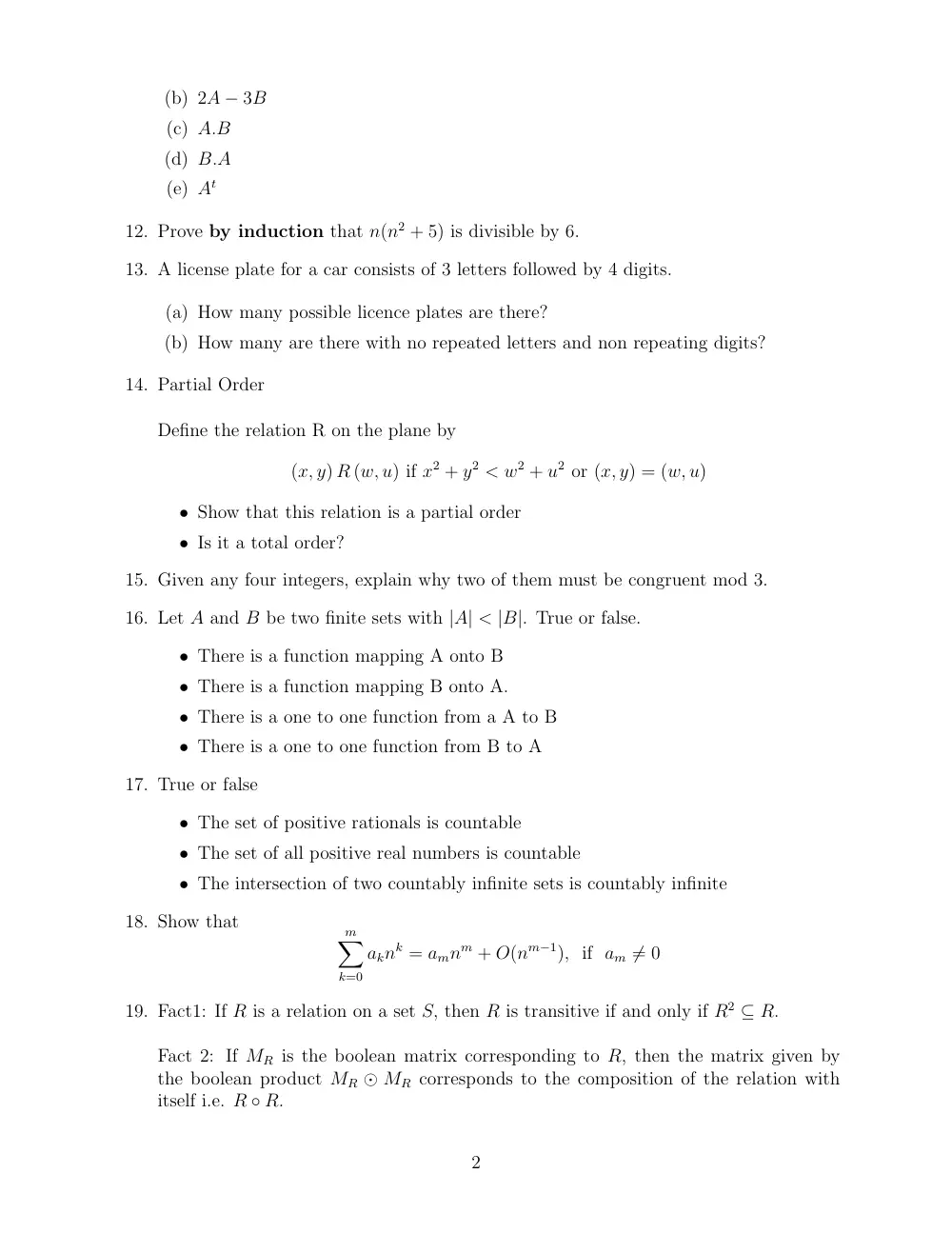 MTH 207 Final Sample, Fall 2012, page 2