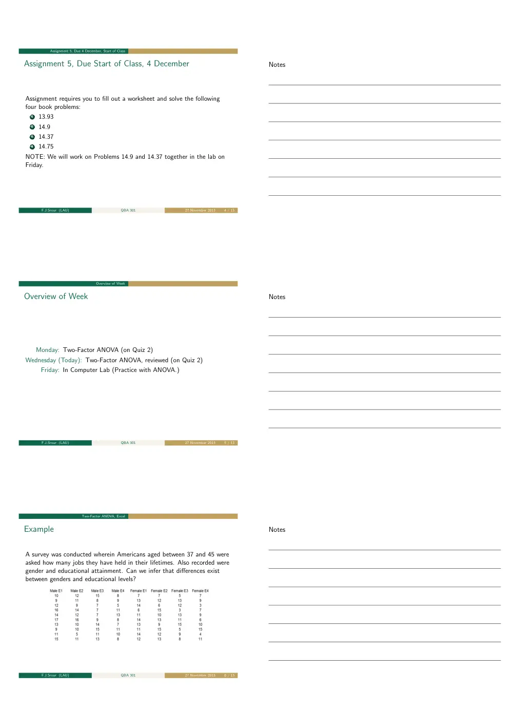 QBA 301 Chapter Two Factor Anova, Spring 2014, page 2