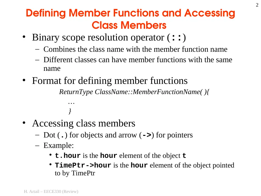 EECE 330 Notes Classes, Fall 2013, page 2