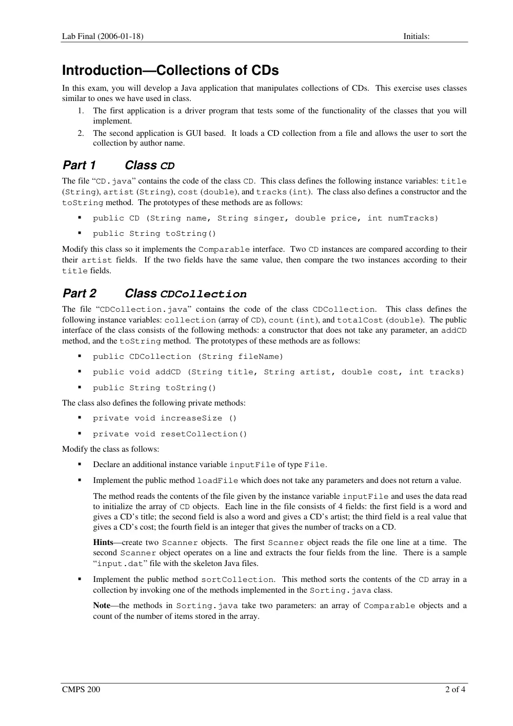 CMPS 200 Final, Fall 2005, page 2
