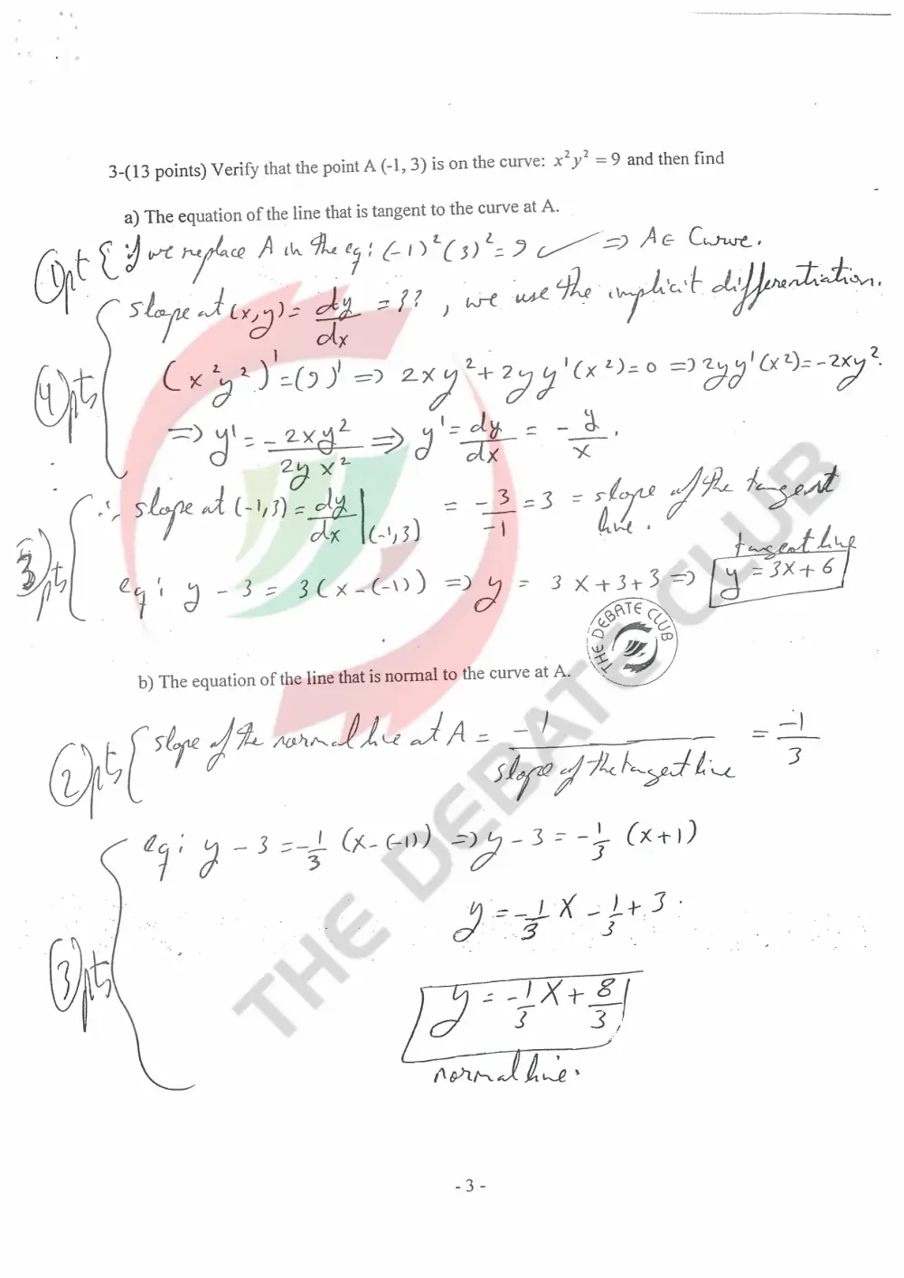 MAT 113 Final with Solution, Fall 2007, page 4
