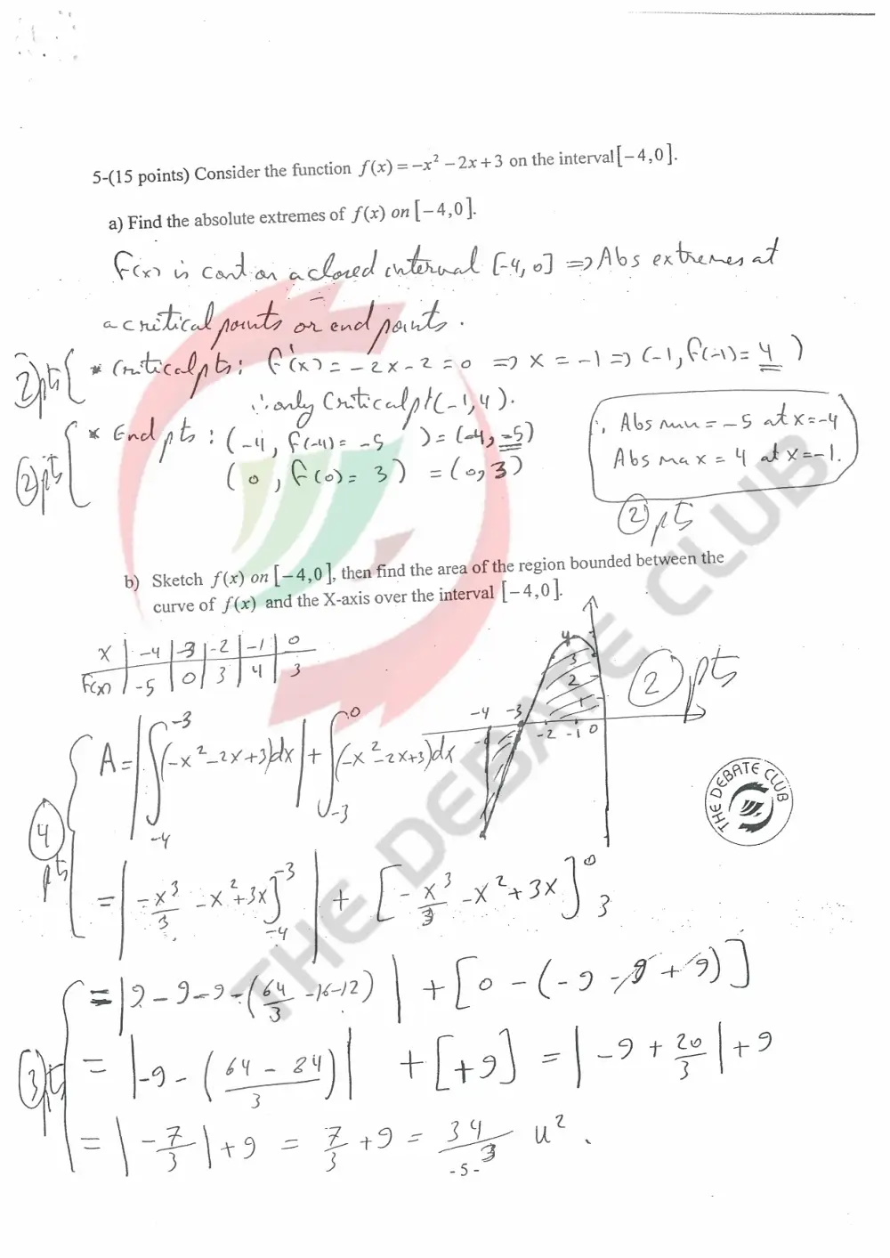 MAT 113 Final with Solution, Fall 2007, page 6