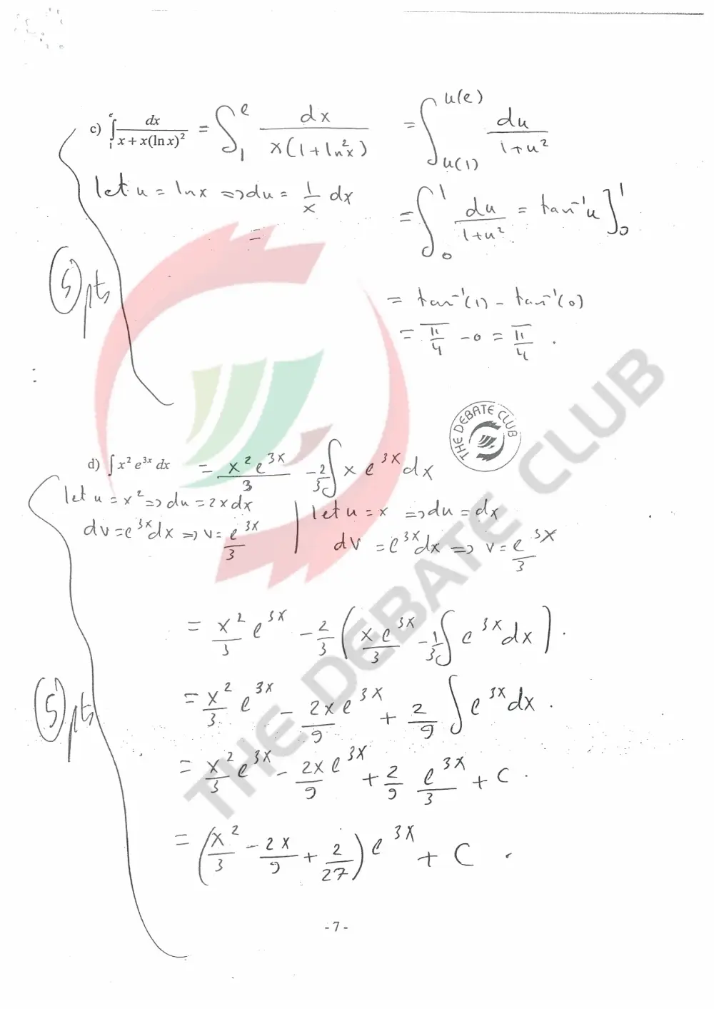 MAT 113 Final with Solution, Fall 2007, page 8