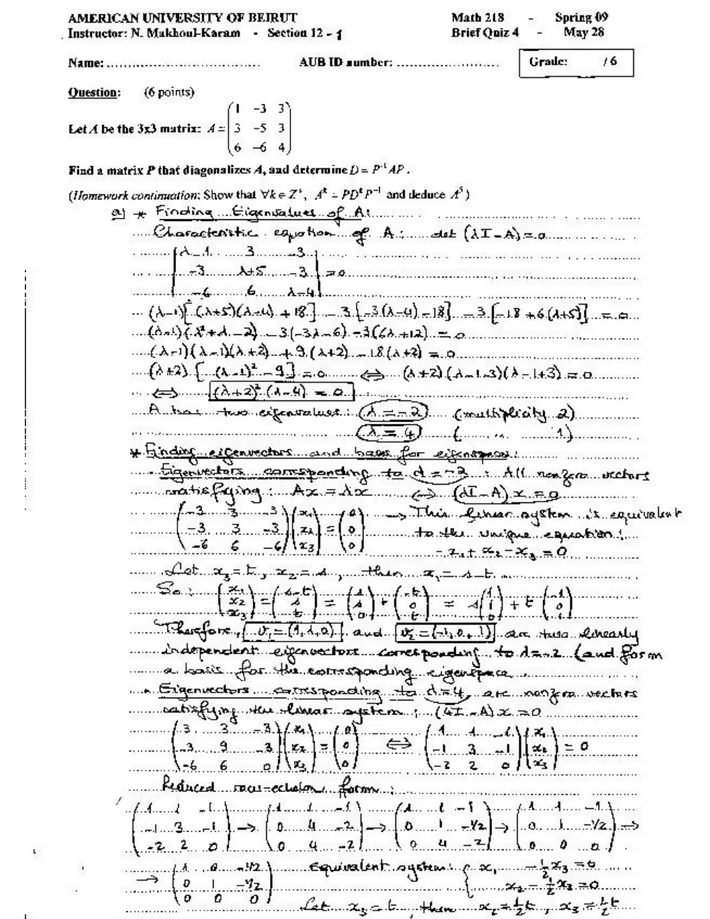 MATH 218 Final Collection Finals with Solution, Spring 2017, page 8