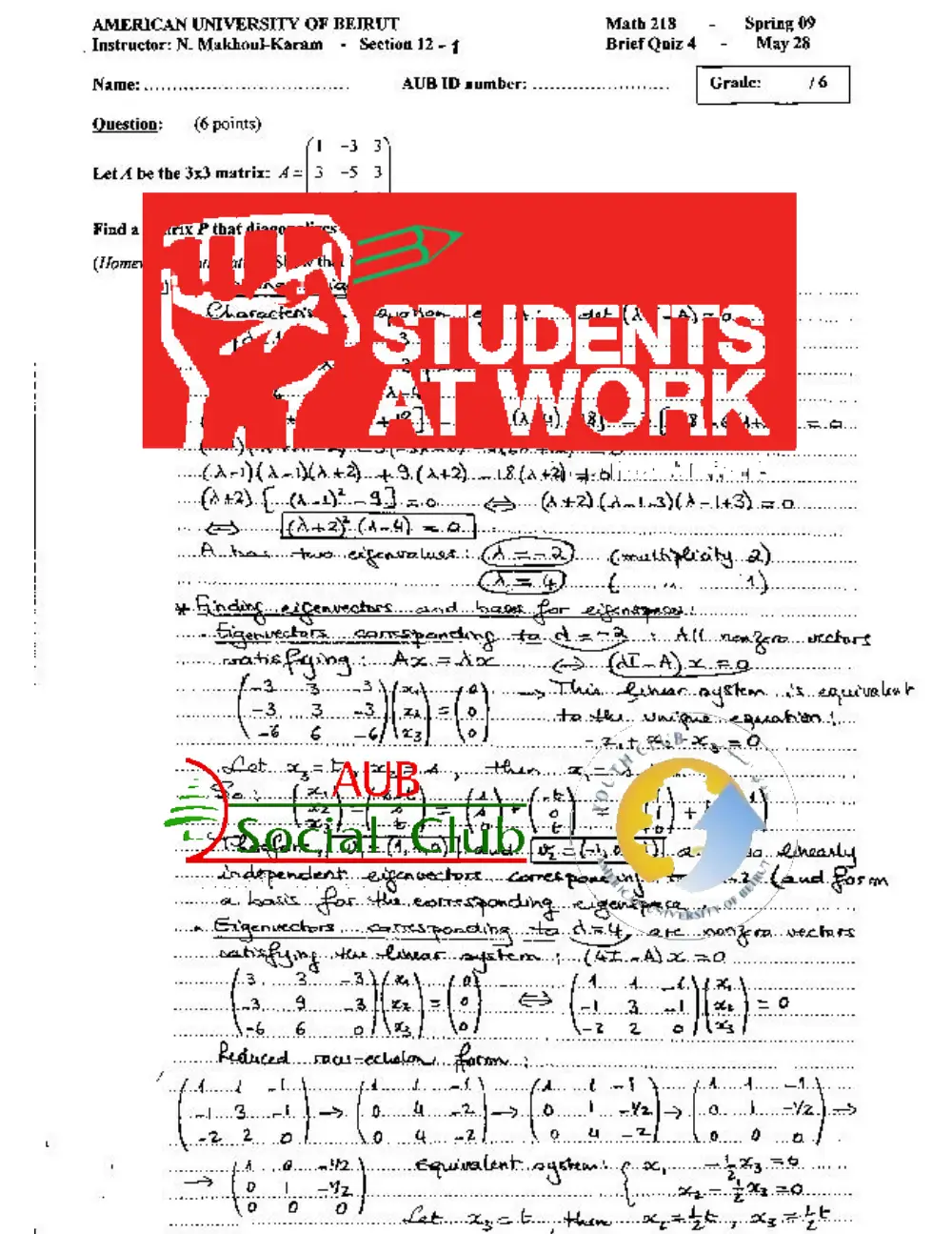 MATH 218 Final Collection Finals with Solution, Spring 2017, page 9