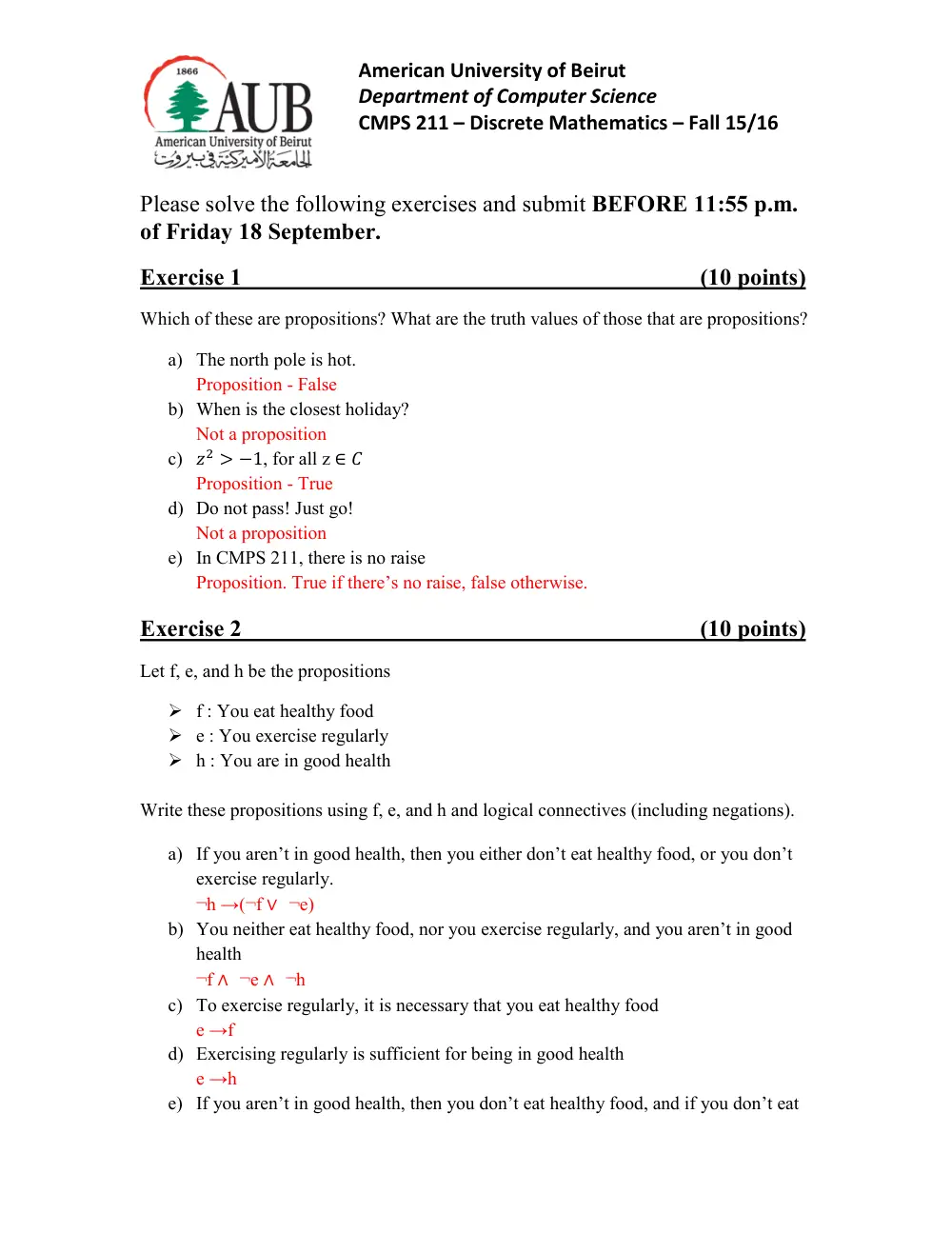 CMPS 211 Homework 1 Solution, Fall 2015, page 1