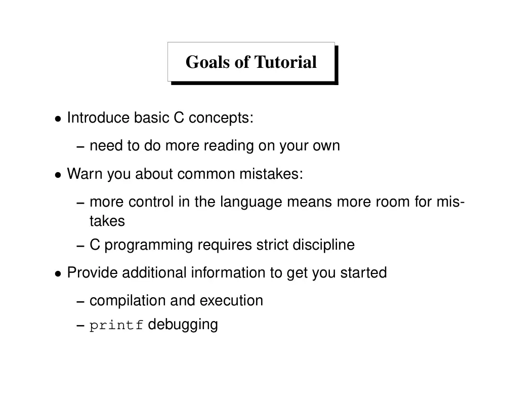 CSC 320 Tutorial Learning C for JAVA Users, Fall 2014, page 3
