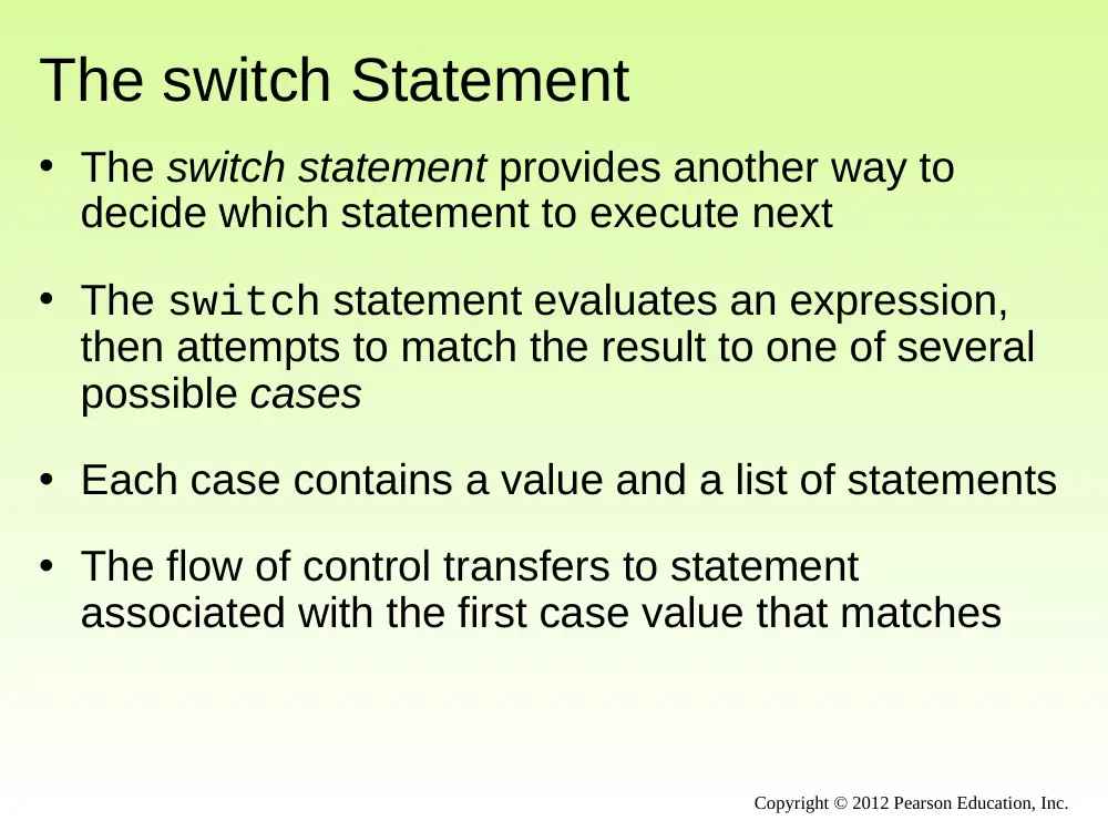 CSC 243 Chapter 6 (switch ), Fall 2014, page 4