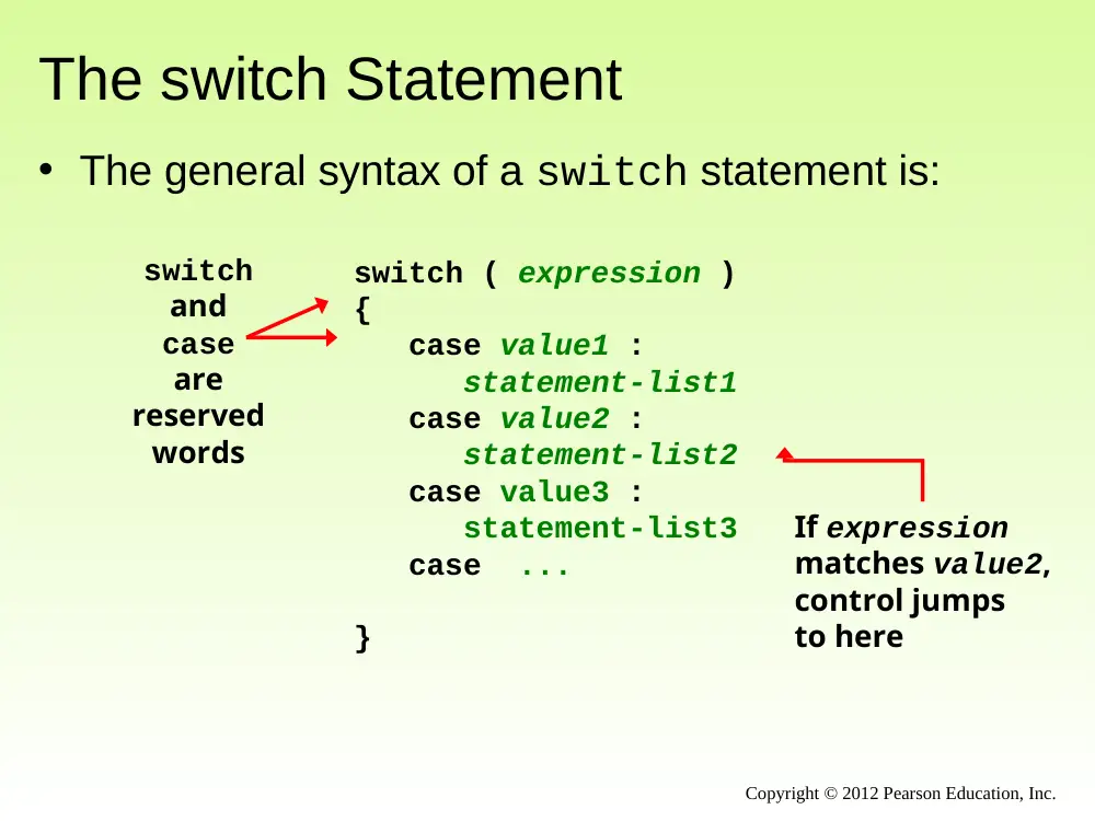 CSC 243 Chapter 6 (switch ), Fall 2014, page 5