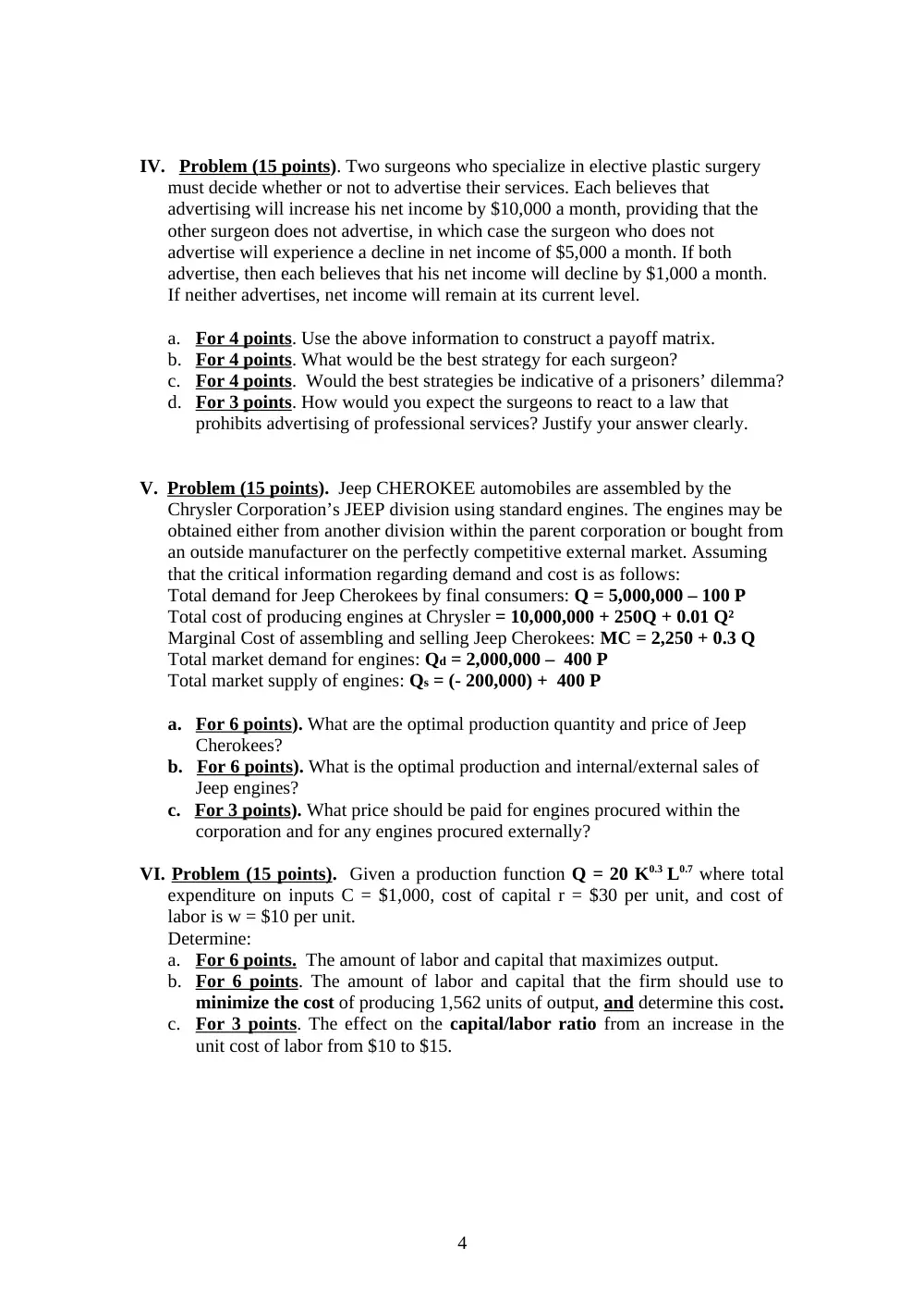 BUSS 230 Final, Spring 2008, page 4
