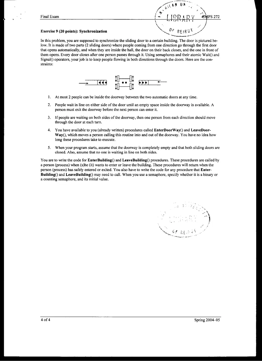 CMPS 272 Final, Spring 2005, page 4