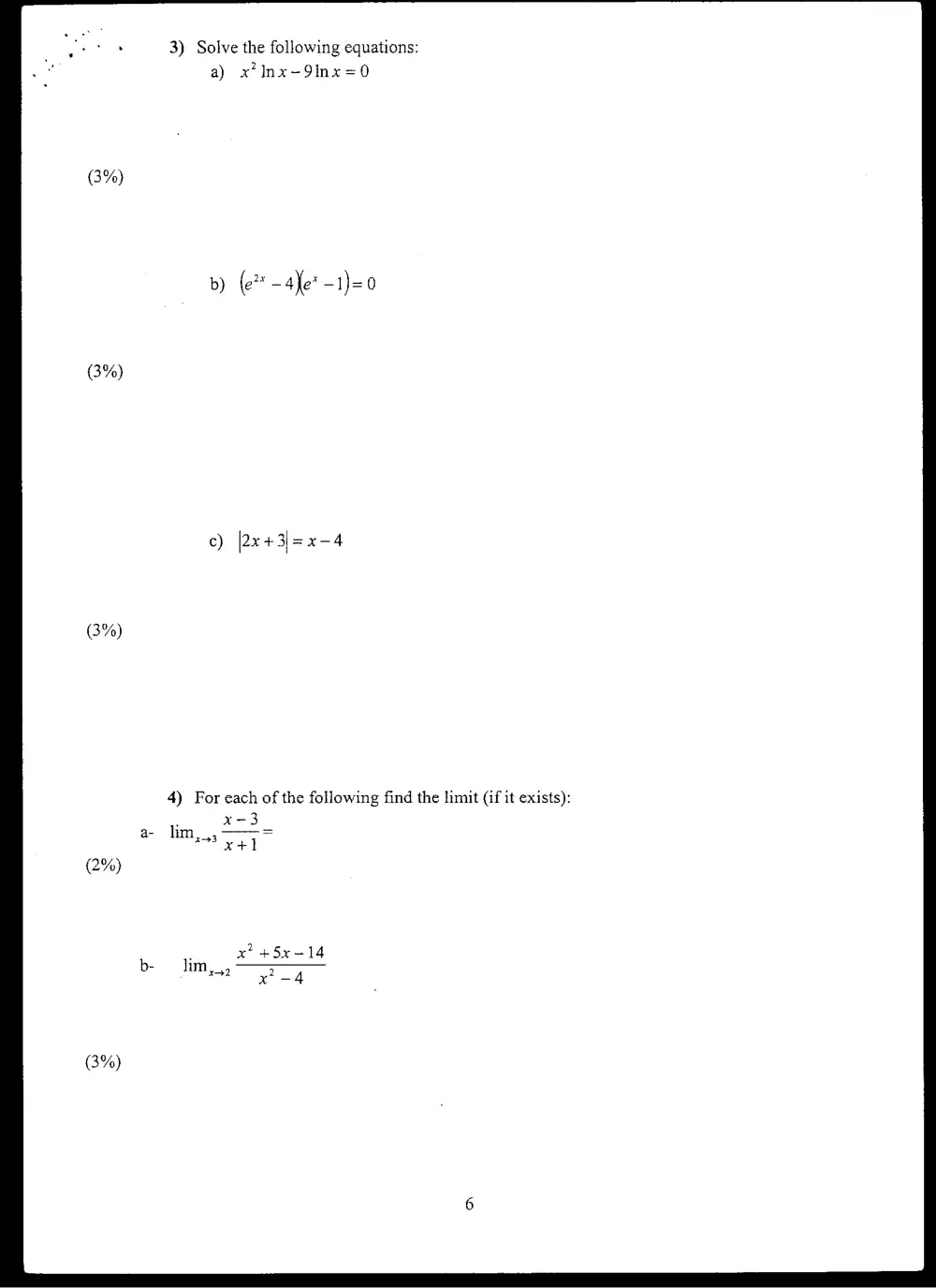 MATH 203 Final, Spring 2005, page 6
