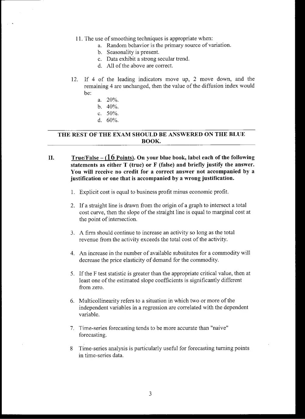 BUSS 230 Midterm, Fall 2006, page 3