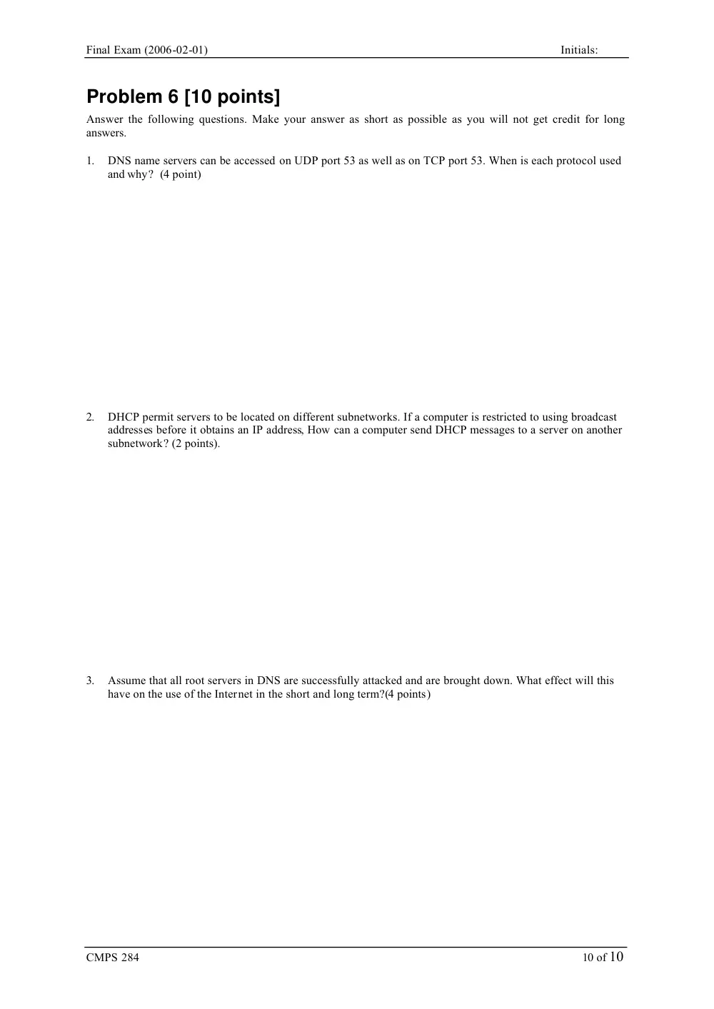 CMPS 284 Final, Fall 2005, page 10