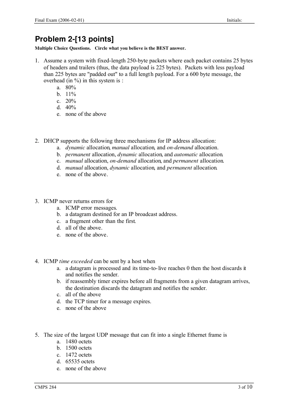 CMPS 284 Final, Fall 2005, page 3