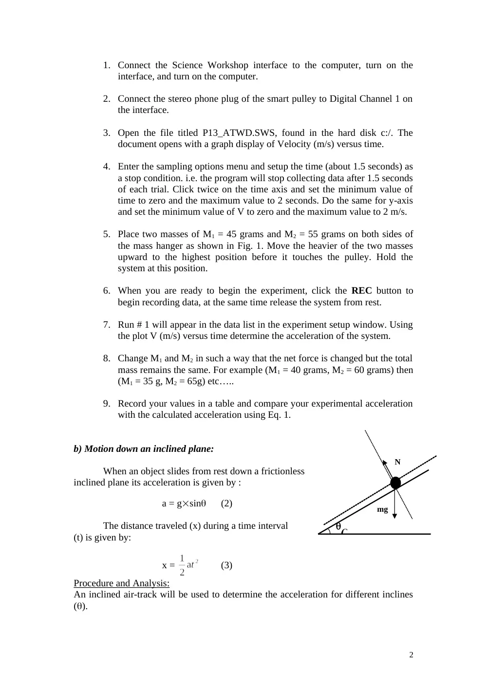 PHYS 210L Lab Experiments, Spring 2008, page 2