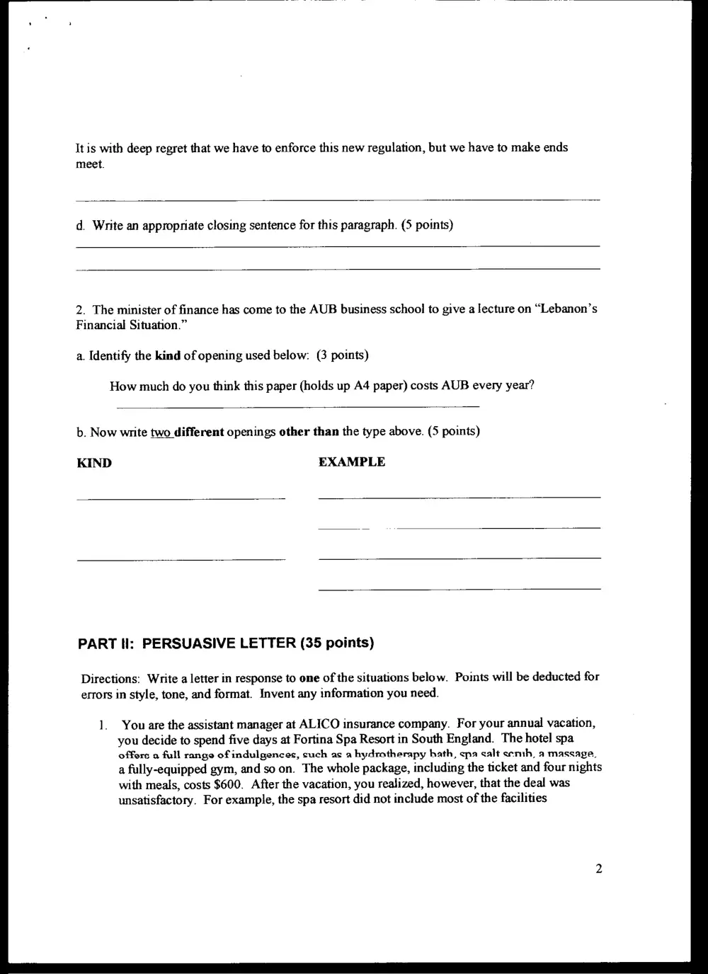 ENG 208 Final, Spring 2004, page 2