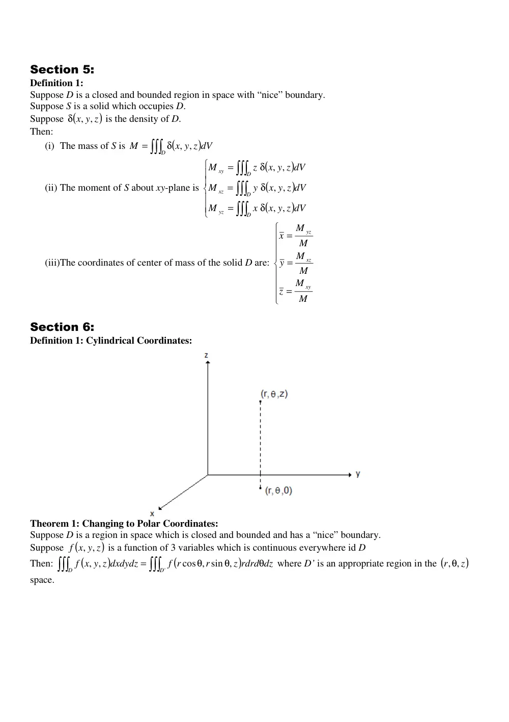 MATH 201 Chapter 15 Summary, Fall 2011, page 3