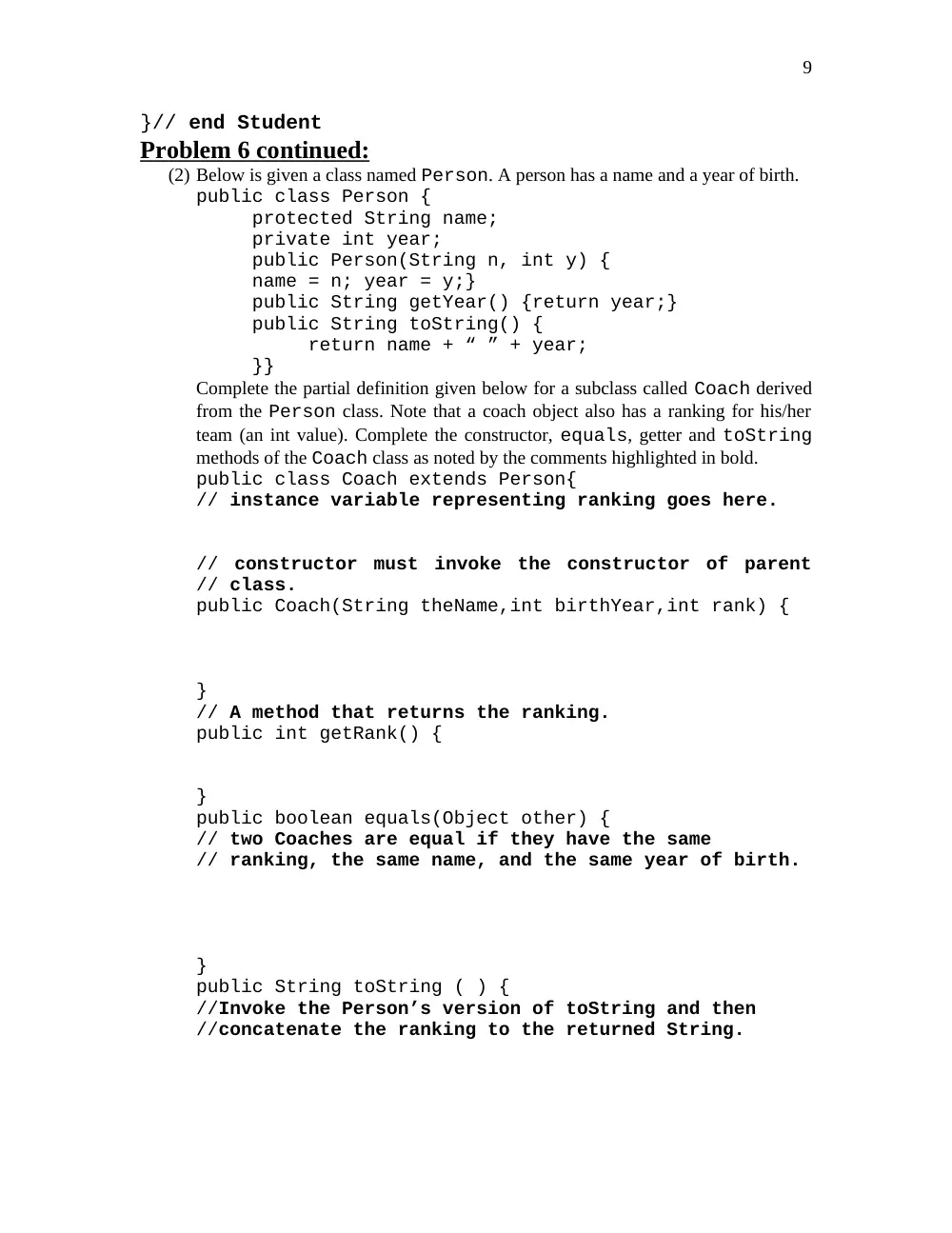 COE 212 Final, Spring 2012, page 9