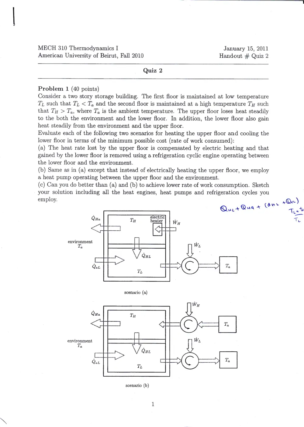 MECH 310 Exam 2, Fall 2010, page 1