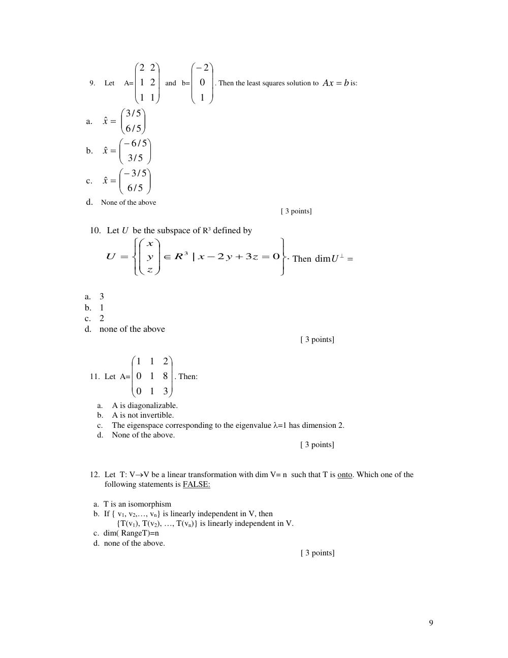 MATH 218 Final, Spring 2014, page 9