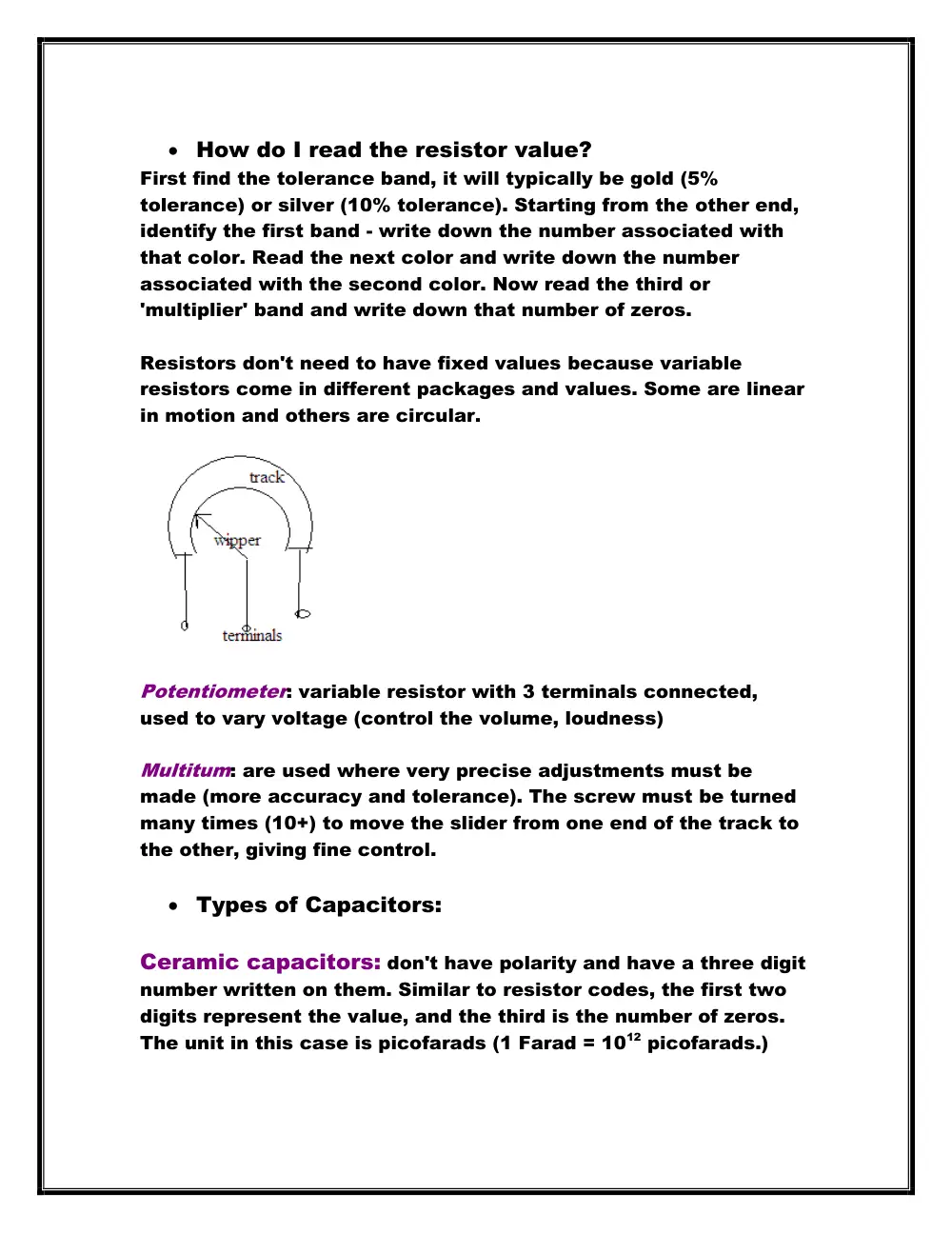 EECE 312L Notes Experiment 1 Notes, Fall 2013, page 2