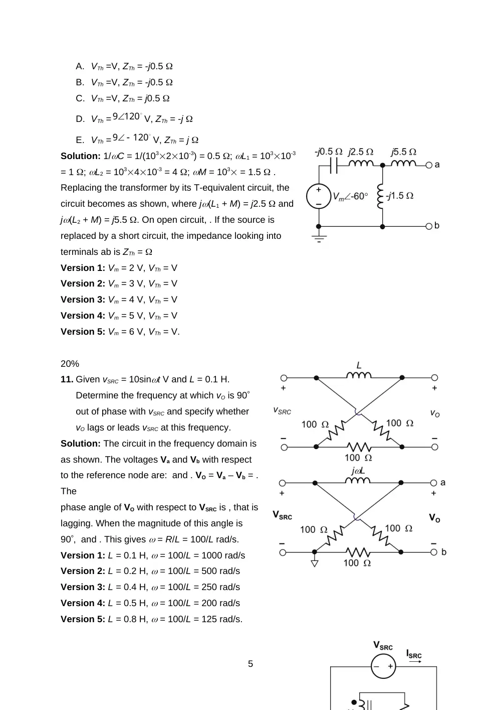 EECE 210 Exam 3 with Solution, Fall 2011, page 5