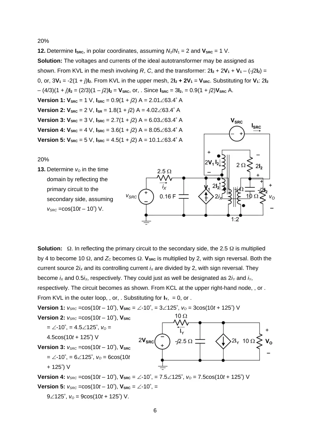 EECE 210 Exam 3 with Solution, Fall 2011, page 6