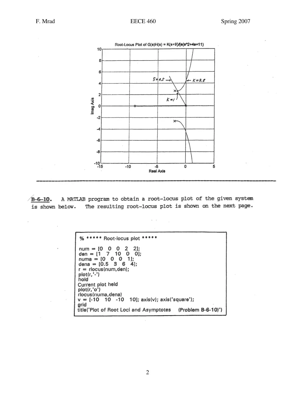 EECE 460 Homework, Spring 2007, page 2