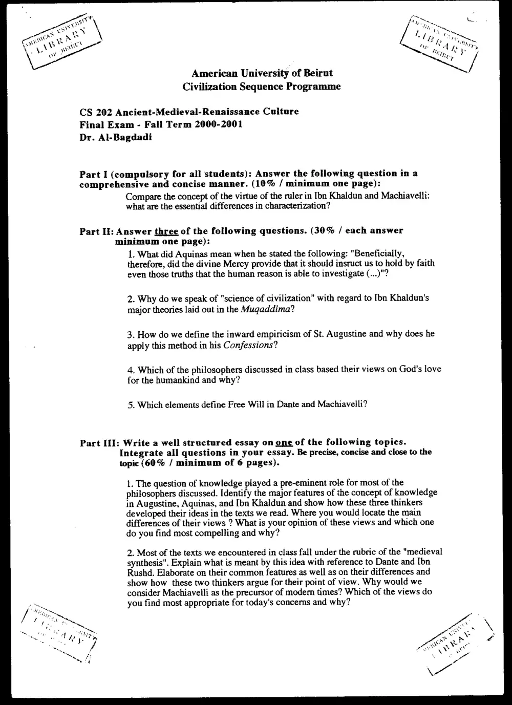 CVSP 202 Final, Fall 2000, page 1