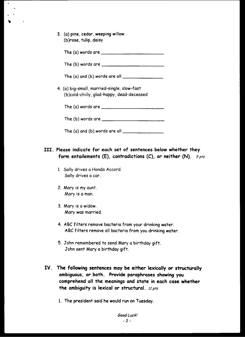 ENG 227 Final, Fall 1999, page 2