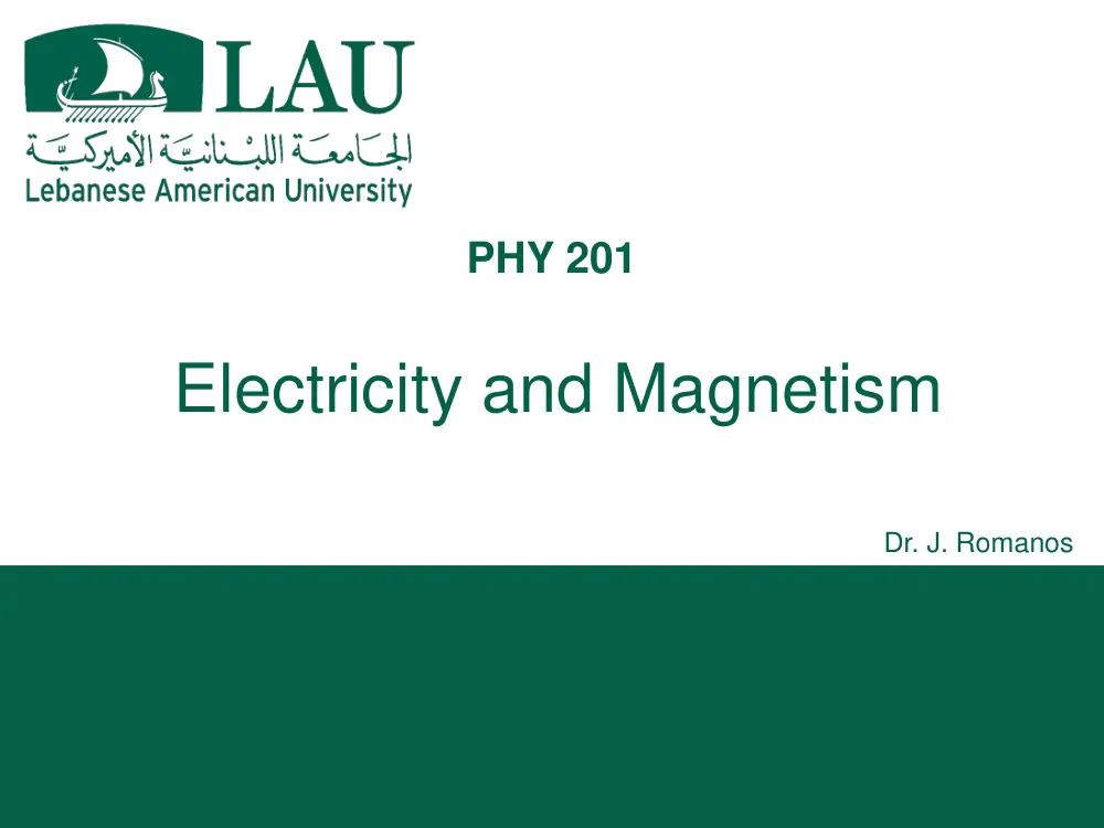 PHY 201 Chapter 21, Fall 2017, page 1