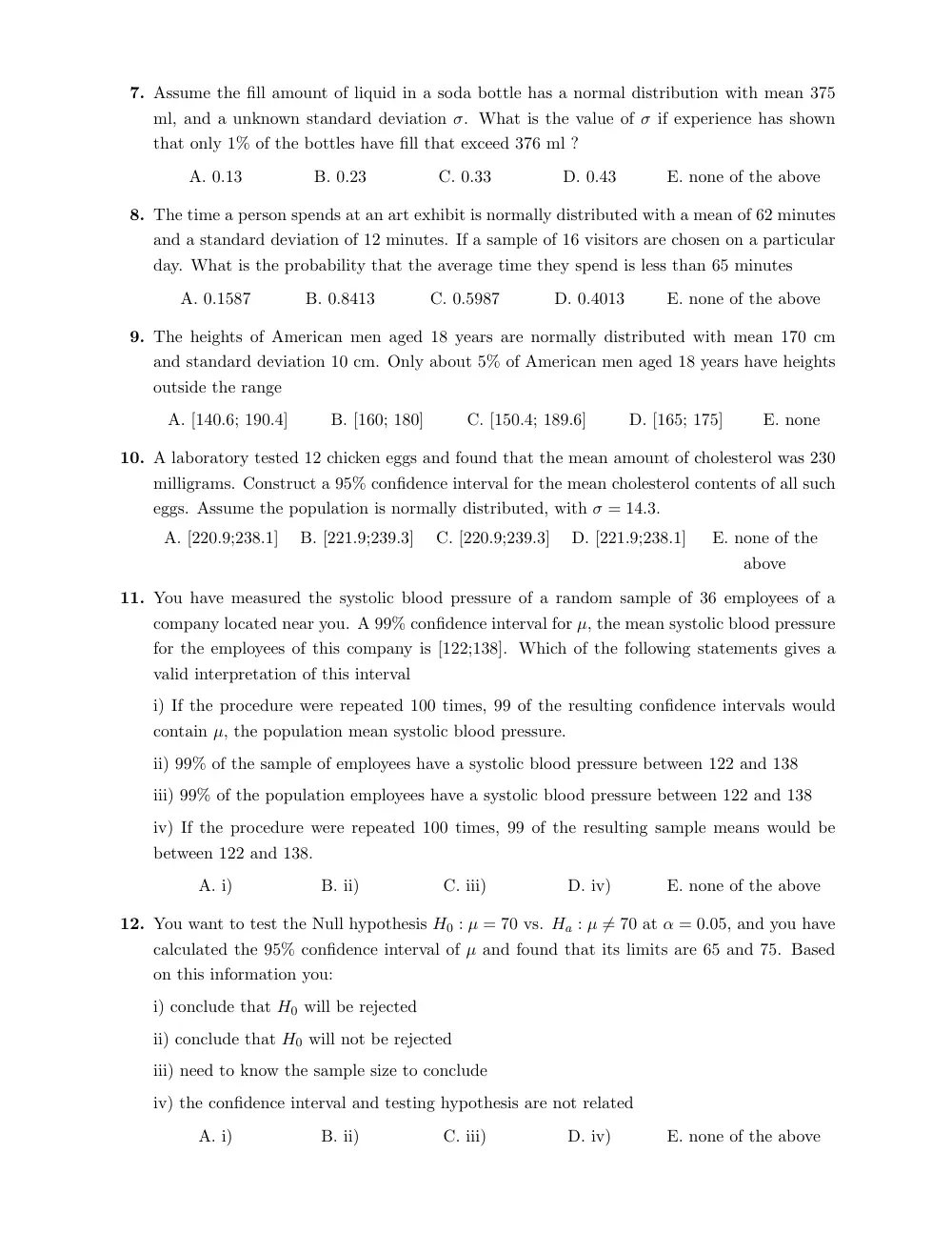 STAT 201 Final, Fall 2005, page 2