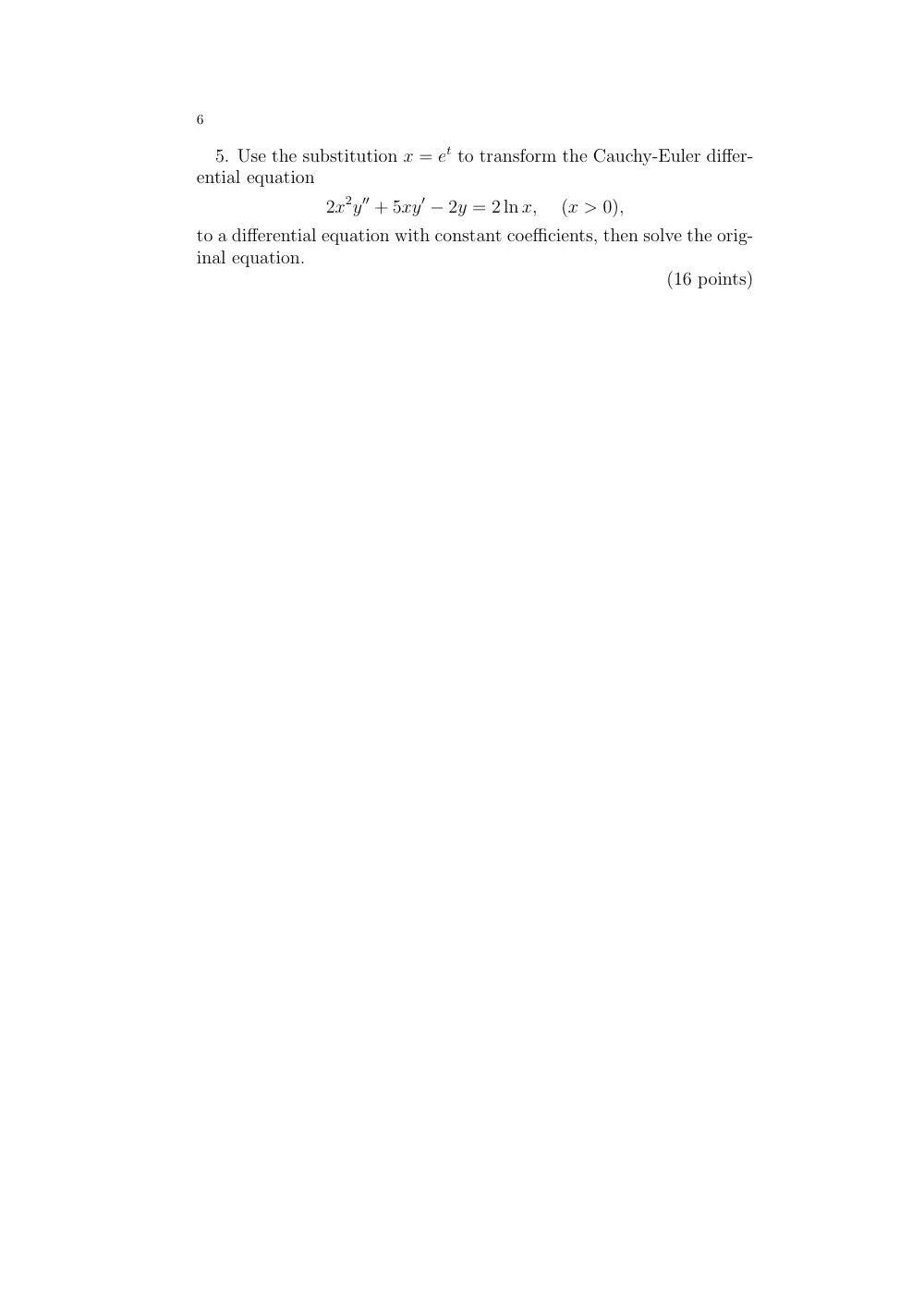 MATH 202 Exam 2, Spring 2008, page 6