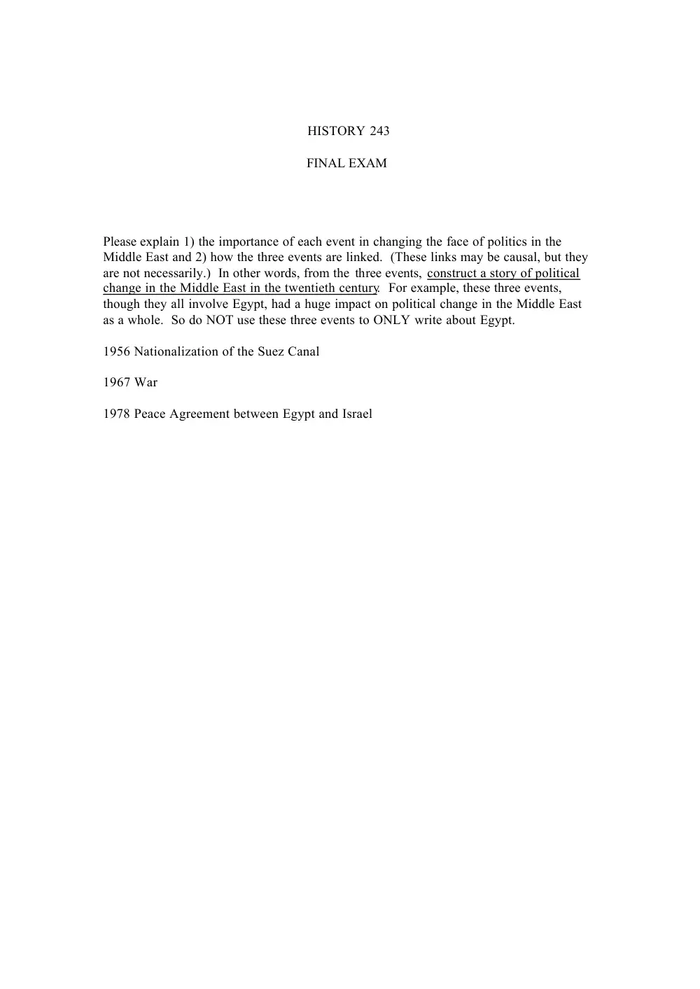 HIST 243 Final, Fall 2005, page 1
