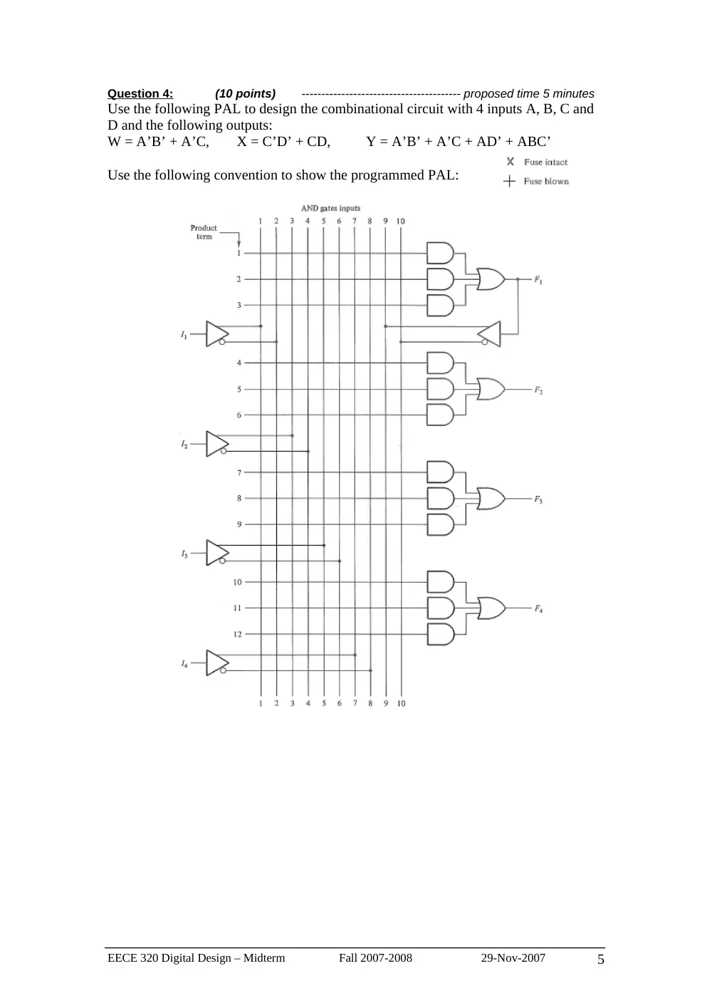 EECE 320 Midterm, Fall 2007, page 5