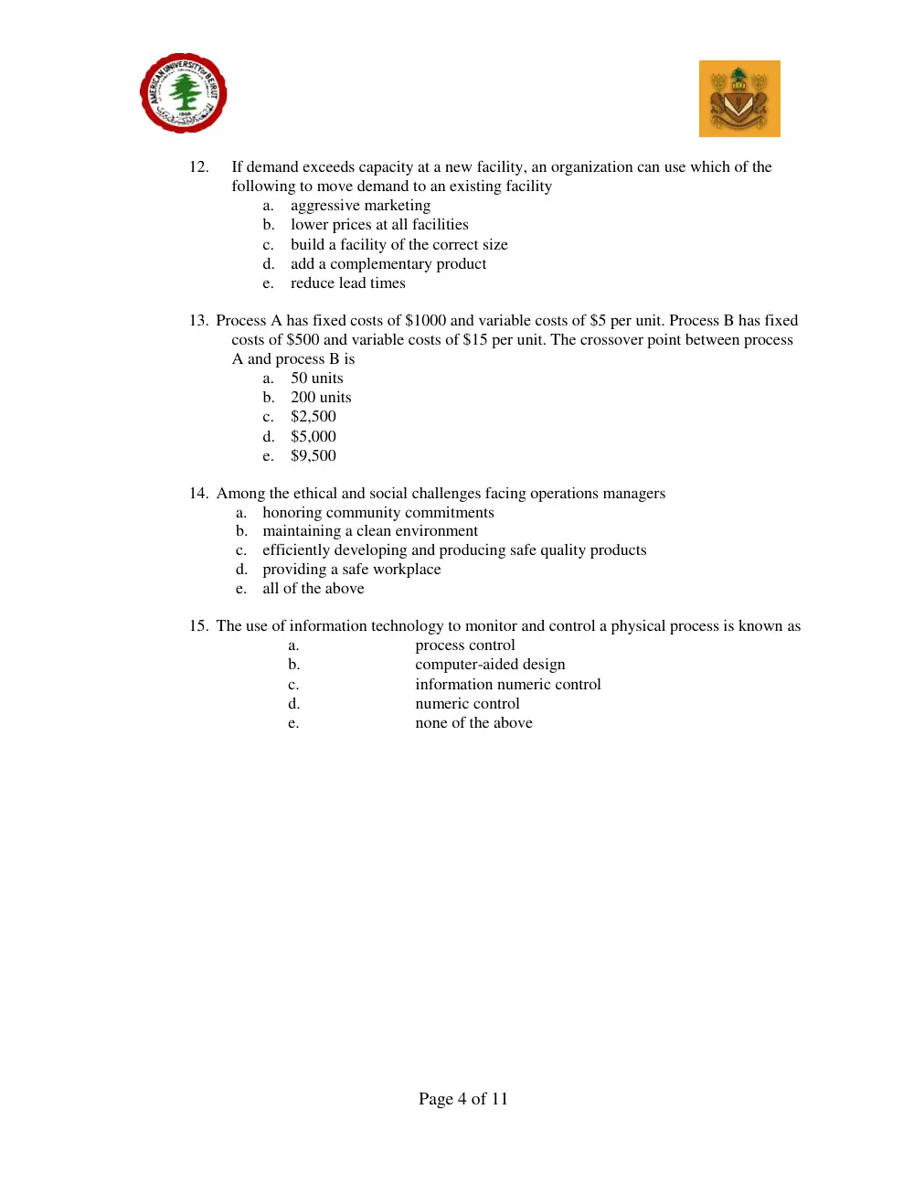 DCSN 200 Midterm, Fall 2009, page 4