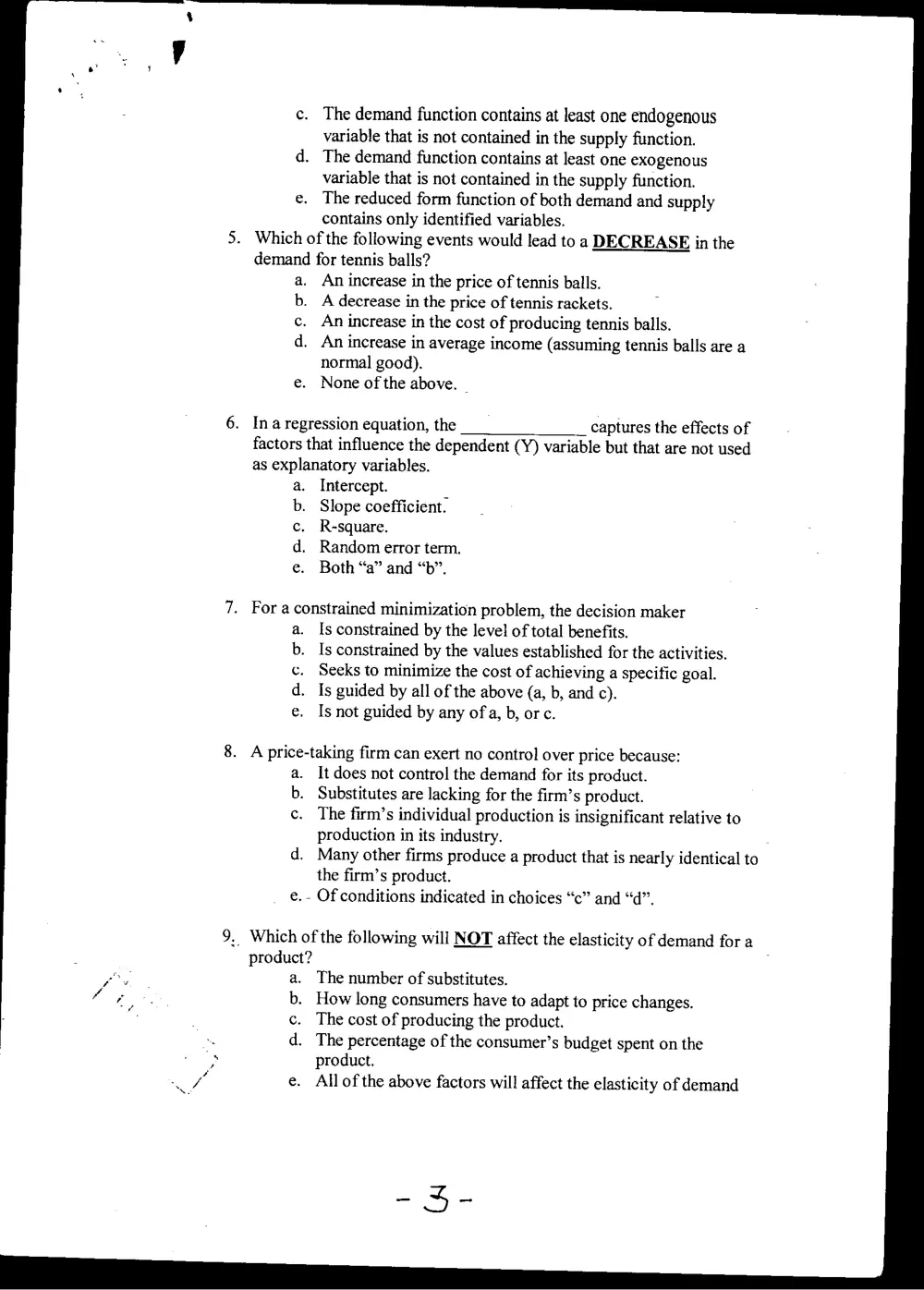 BUSS 230 Midterm, Fall 2001, page 2