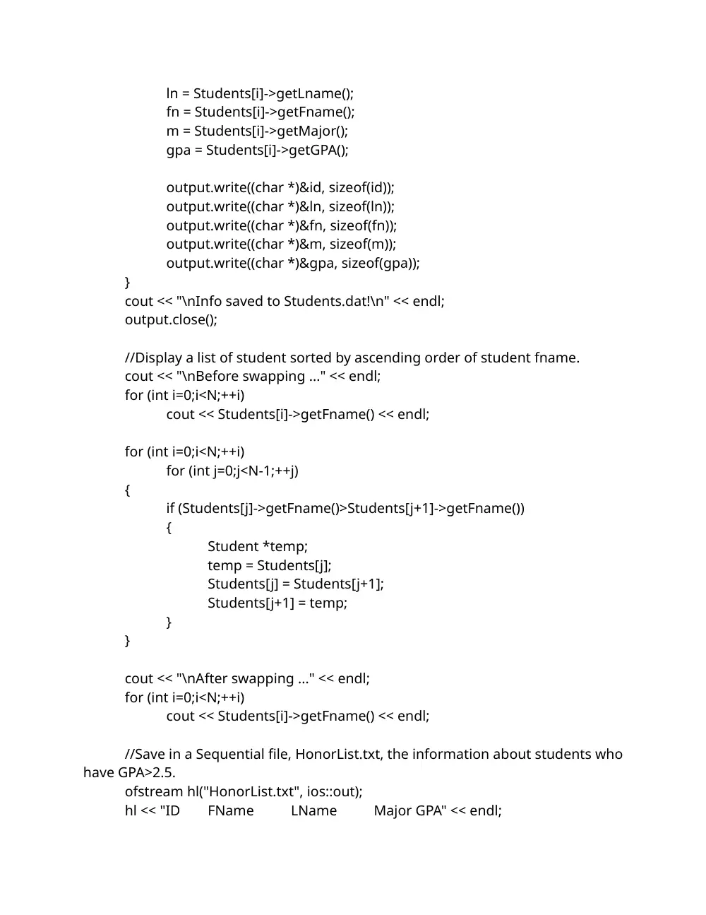 CSI 250L Lab 13 Solution, Spring 2012, page 10