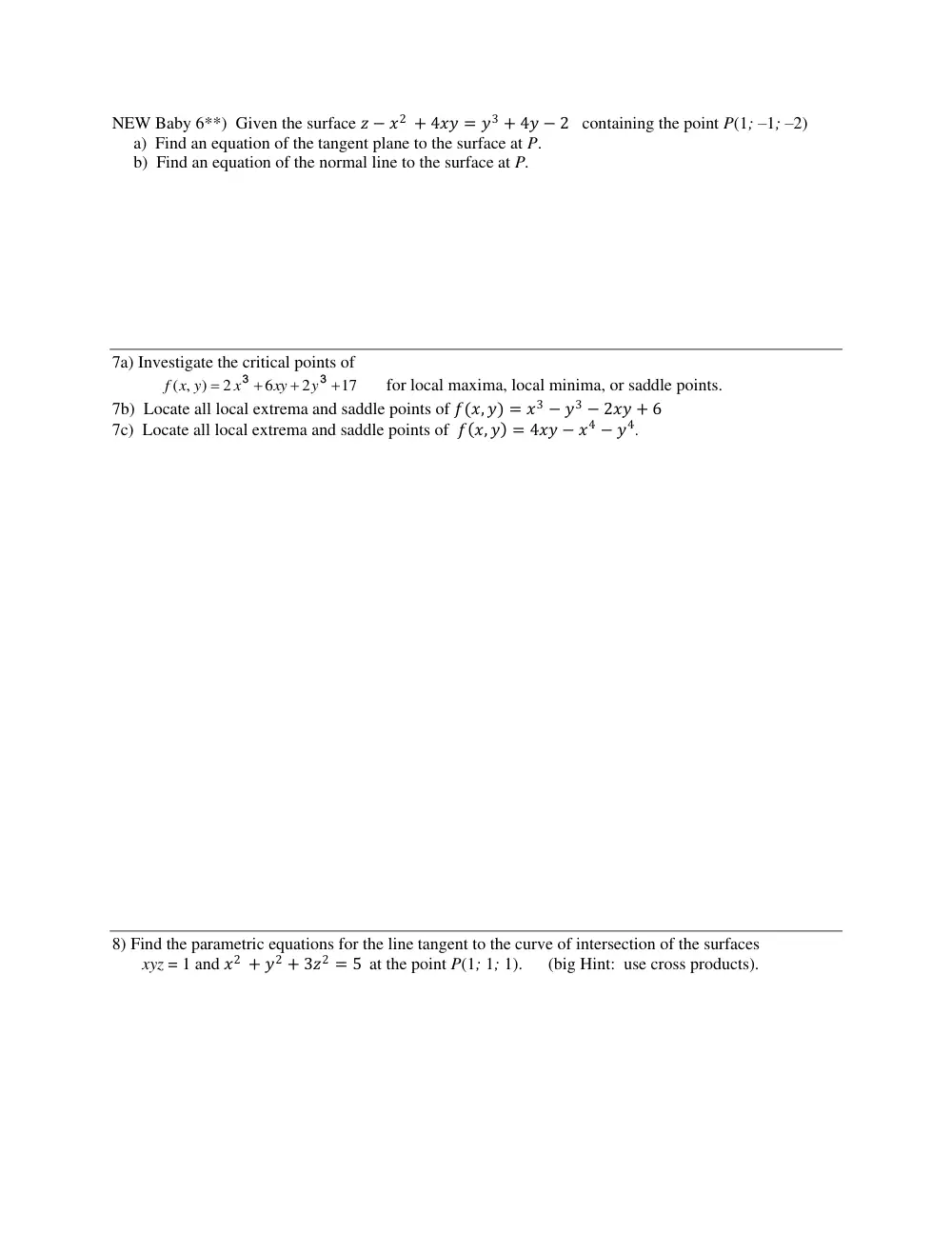 MATH 201 Exam 2, Spring 2014, page 3