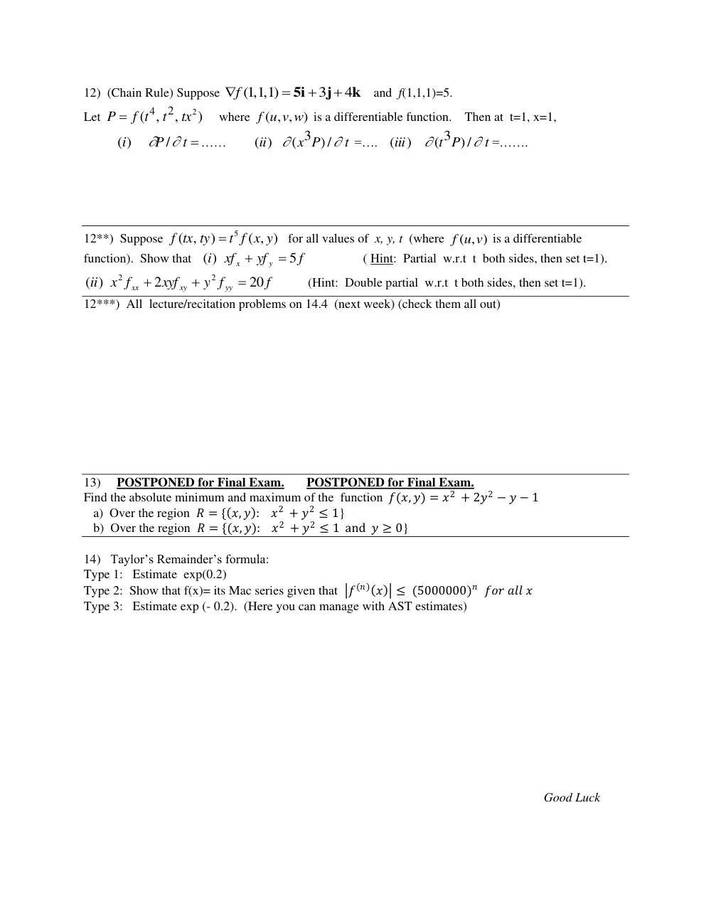MATH 201 Exam 2, Spring 2014, page 5