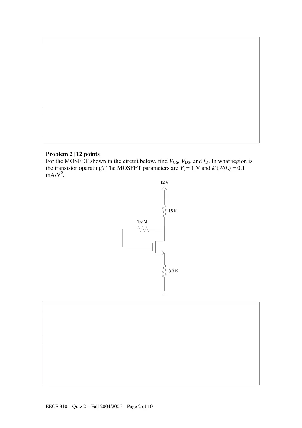 EECE 310 Exam 2, Fall 2004, page 2
