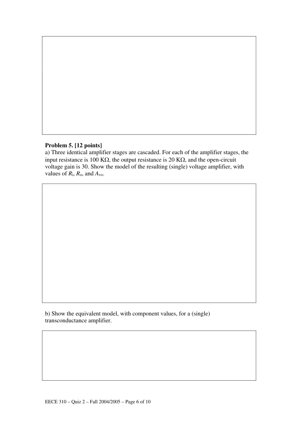 EECE 310 Exam 2, Fall 2004, page 6