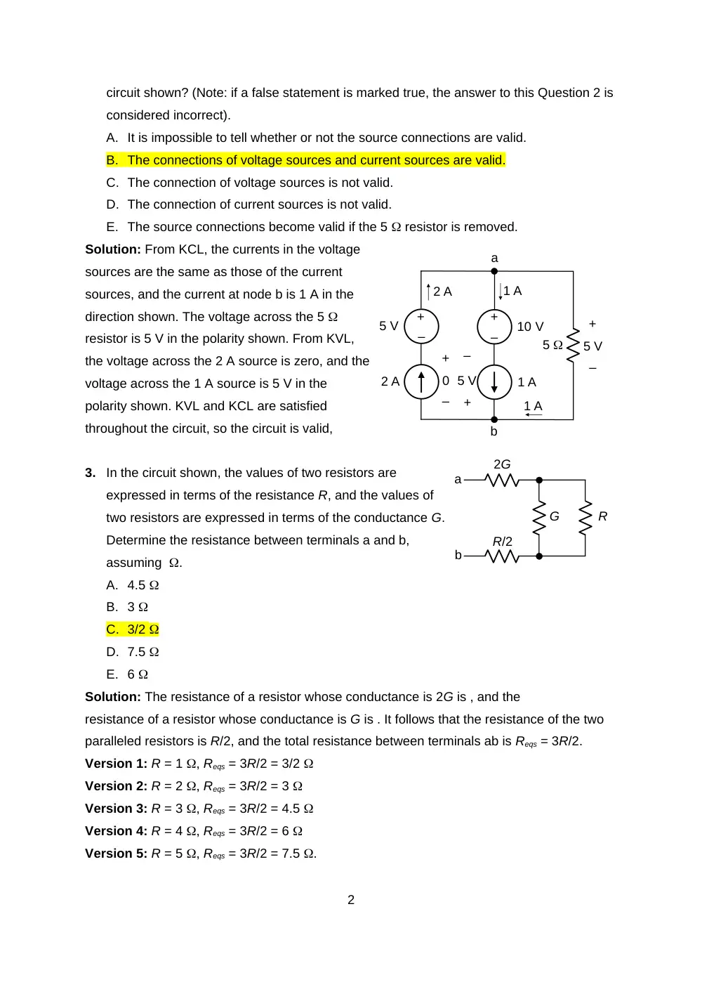 EECE 210 Exam 1 with Solution, Fall 2011, page 2