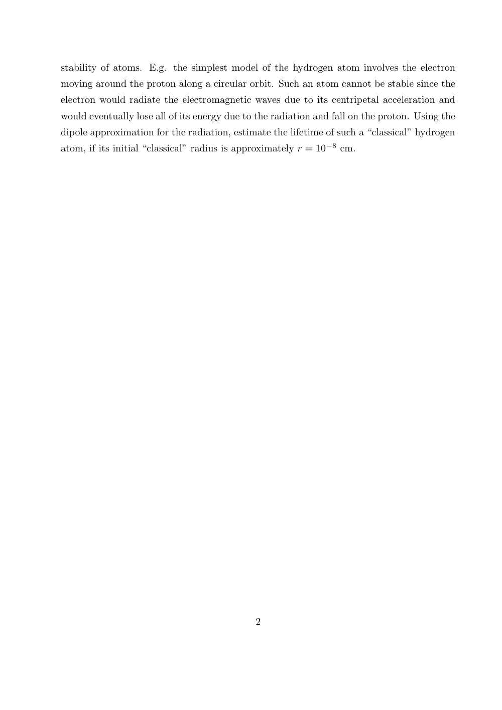 PHYS 303 Final, Fall 2005, page 2