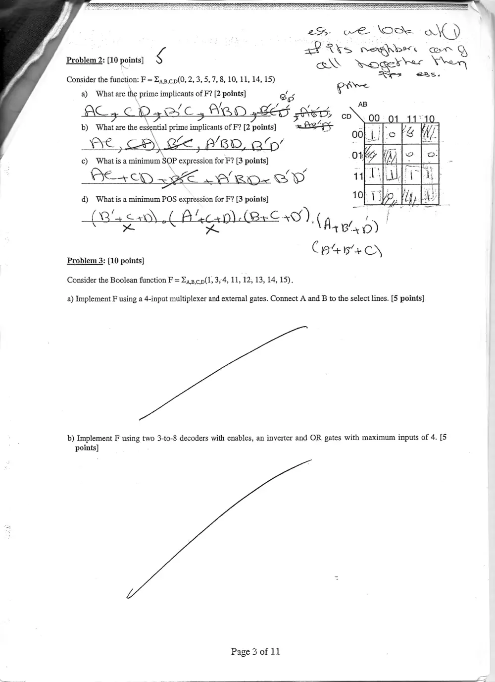 EECE 320 Final with Solutions, Fall 2009, page 2