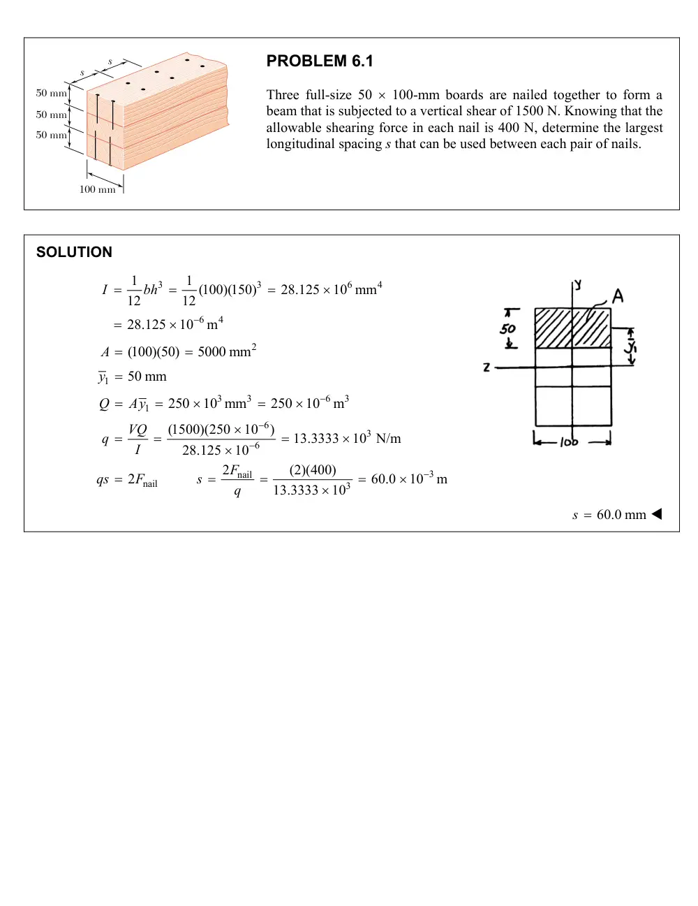 MEE 320 Problems Chapter 6, Spring 2018, page 1