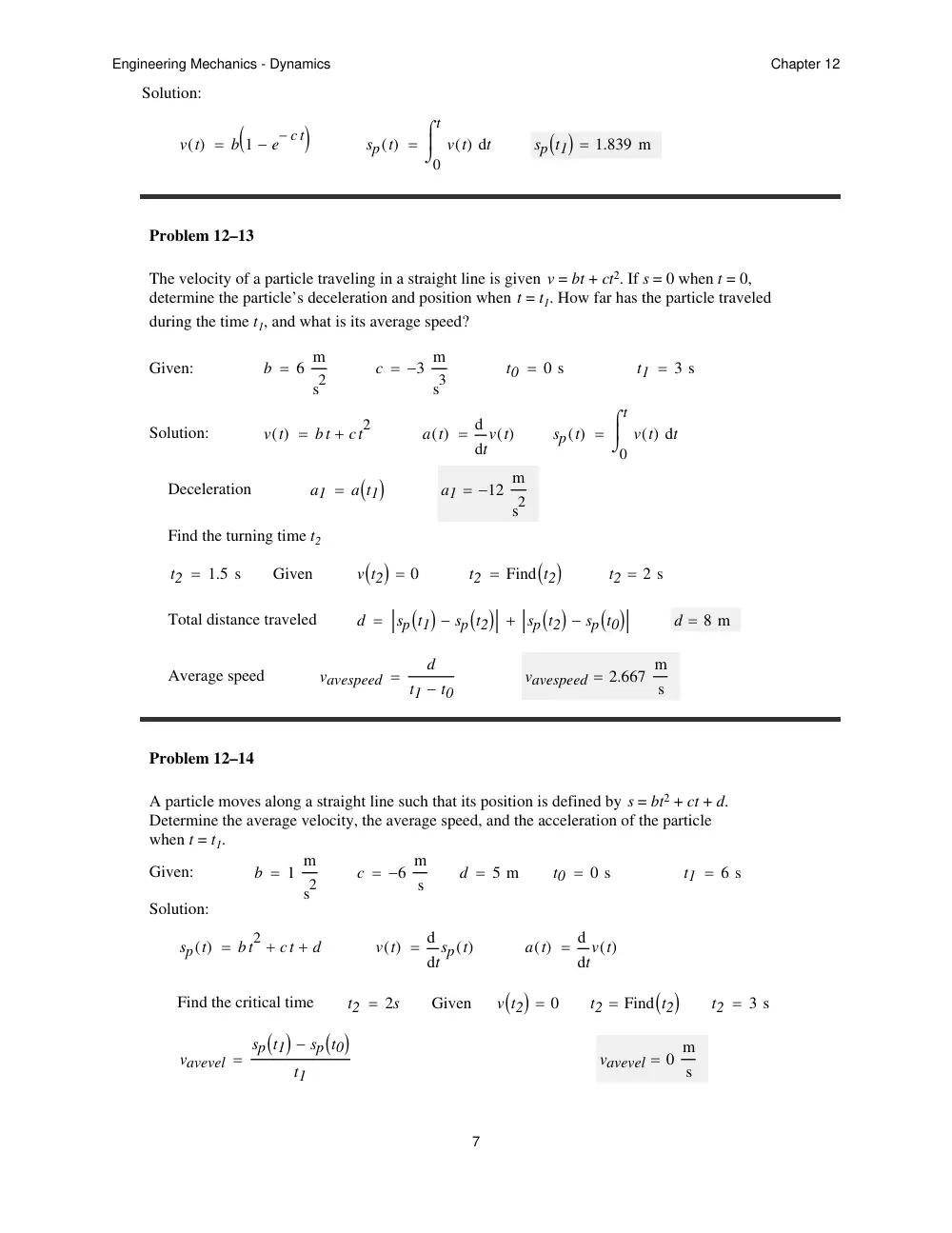 MEN 201 Problems For Chapter 12 with Solutions, Spring 2012, page 7