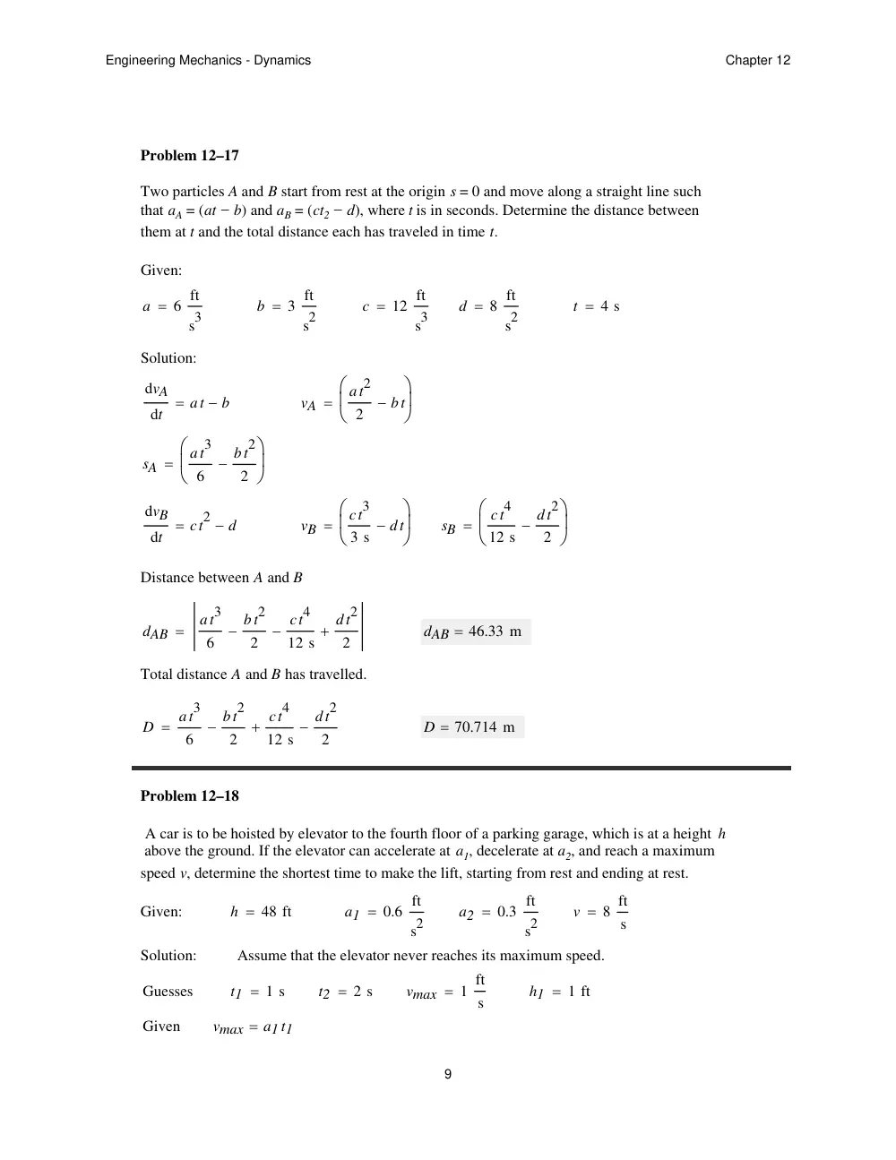 MEN 201 Problems For Chapter 12 with Solutions, Spring 2012, page 9