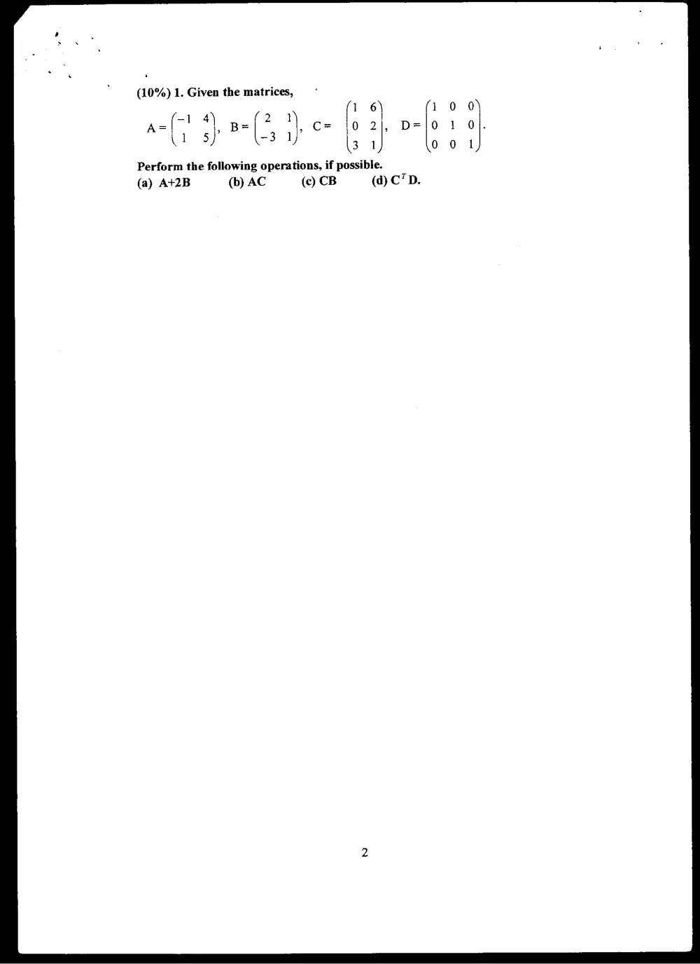 MATH 204 Exam 2, Fall 2005, page 2